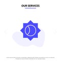 Our Services Basic, Setting, Ui Solid Glyph Icon Web card Template