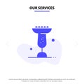 Our Services Bowl, Food, Eat, Madrigal Solid Glyph Icon Web card Template