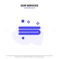 Our Services Clean, Cleaning, Towel Solid Glyph Icon Web card Template Royalty Free Stock Photo