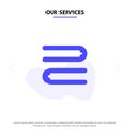 Our Services Clean, Cleaning, Towel Solid Glyph Icon Web card Template Royalty Free Stock Photo