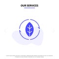 Our Services Energy, Green, Source, Power Solid Glyph Icon Web card Template