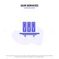 Our Services Files, Archive, Data, Database, Documents, Folders, Storage Solid Glyph Icon Web card Template Royalty Free Stock Photo