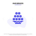 Our Services Food, Fruit, China, Chinese Solid Glyph Icon Web card Template