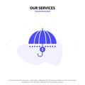 Our Services Funds, Finance, Financial, Money, Protection, Safety, Security, Support Solid Glyph Icon Web card Template