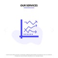 Our Services Graph, Analysis, Analytic, Analytics, Chart, Data Solid Glyph Icon Web card Template