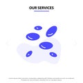 Our Services Hematology, Wbcs, White Blood Cells, White Cells Solid Glyph Icon Web card Template