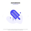 Our Services Ice cream, Cream, American, Usa Solid Glyph Icon Web card Template