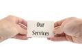 Our services text concept Royalty Free Stock Photo