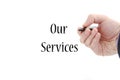 Our services text concept Royalty Free Stock Photo