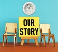 Our story is shown using the text Royalty Free Stock Photo