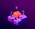 Our team - modern colorful isometric vector illustration