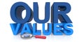 Our values on white Royalty Free Stock Photo