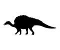 Ouranosaurus silhouette dinosaur jurassic prehistoric animal Royalty Free Stock Photo