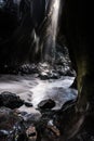 Ouray Box Canyon Waterfall bottom view Royalty Free Stock Photo