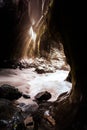 Ouray Box Canyon Waterfall bottom view Royalty Free Stock Photo