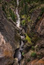 Ouray Box Canyon Waterfall view from the top Royalty Free Stock Photo