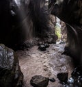 Ouray Box Canyon Waterfall bottom view Royalty Free Stock Photo