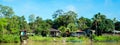 Ourists on a boat cruise along the river of Kinabatangan, some of the most diverse concentration of wildlife in Borneo