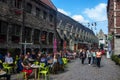 Ourists in city center of Gent, Belgium