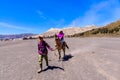 Tourists Horse riding services at Mount Bromo.