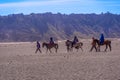 Tourists Horse riding services at Mount Bromo.