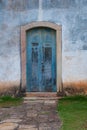 Ouro Preto, Minas Gerais, Brazil: Wooden door of the temple. Old beautiful Catholic Church in a popular tourist town. UNESCO world Royalty Free Stock Photo