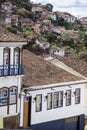 Ouro Preto, state of Minas Gerais, Brazil - Jul11, 2023 - Urban landscape of colonial houses, streets and windows of the historic Royalty Free Stock Photo