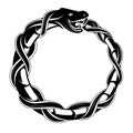 Ouroboros concept tattoo shape