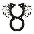 Ouroboros Symbol of Infinity with the phoenix