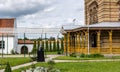 ÃÂ¡ourtyard of Jekabpils Byzantine style Orthodox Church of The Holy Spirit