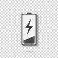 Out of battery charge vector icon. Low battery. Layers grouped Royalty Free Stock Photo