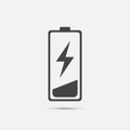 Out of battery charge vector icon. Low battery. Layers grouped Royalty Free Stock Photo