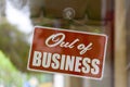 Out of business sign Royalty Free Stock Photo