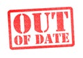 OUT OF DATE Rubber Stamp