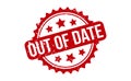 Out of Date Rubber Stamp. Red Out of Date Rubber Grunge Stamp Seal Vector Illustration - Vector Royalty Free Stock Photo