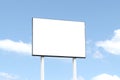 Out door billboard on blue sky background with clipping path Royalty Free Stock Photo