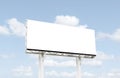 Out door billboard on blue sky background with clipping path Royalty Free Stock Photo