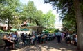 Out door cafe in the Pavilion park in Brighton