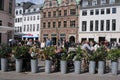 Out door food service in heart of town danish capital