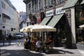 Out door service caffee and cake at Conditori La Glace