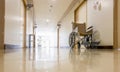 Out of focus and bleary for wheelchair parking in the front of room in hospital. Wheelchair accessible for elderly or sick people. Royalty Free Stock Photo