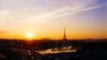 Out of focus view of Paris and the Eiffel Tower, France