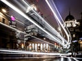 Out of focus view of Royal Exchange in London, England