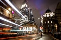 Out of focus view of Royal Exchange in London, England