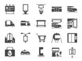 Out of home media icon set. Included icons as advertise, outdoor advertising, marketing, outdoor media and more. Royalty Free Stock Photo