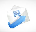 Out of office reply email envelope illustration