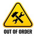 Out of order caution sign Royalty Free Stock Photo