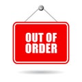 Out of order door sign Royalty Free Stock Photo