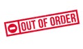 Out Of Order rubber stamp Royalty Free Stock Photo