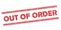 Out of order rubber stamp illustration showing text. in white Royalty Free Stock Photo